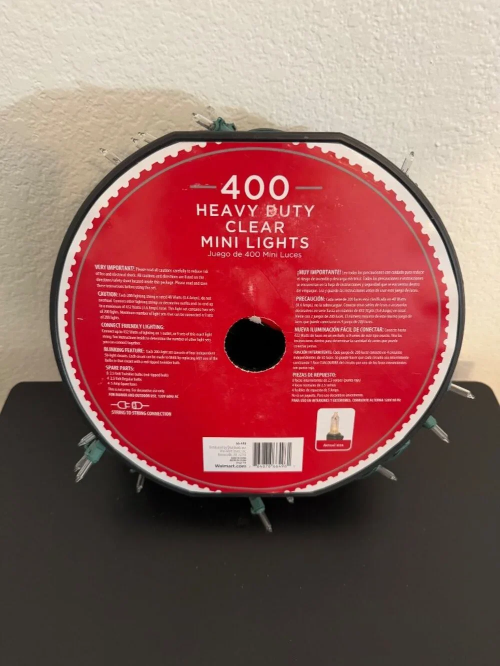 Holiday Time 400 Heavy Duty Clear Mini Lights 79.5 FT